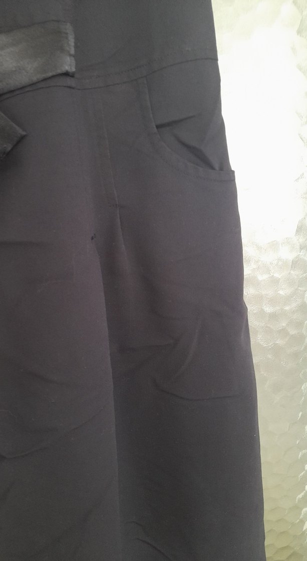 Düğmeli Siyah Midi elbise - Görsel 5