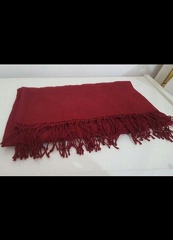 Bordo pamuklu şal