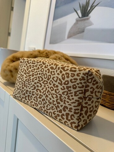 Leopar Makyaj Çantası - Görsel 3