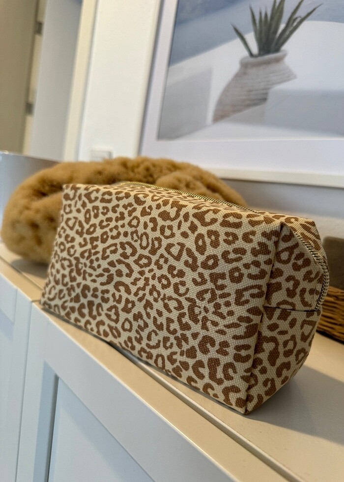 Leopar Makyaj Çantası - Görsel 3