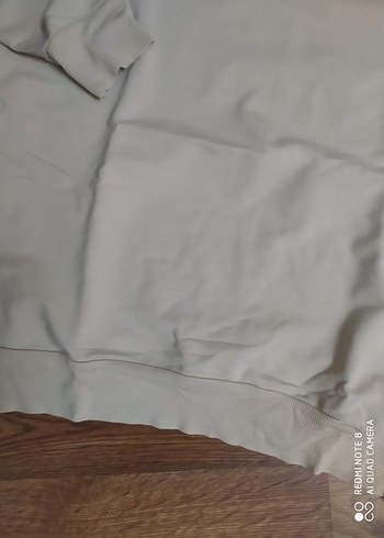 Beyaz Baskılı Kadın Uzun Sweatshirt - Görsel 5