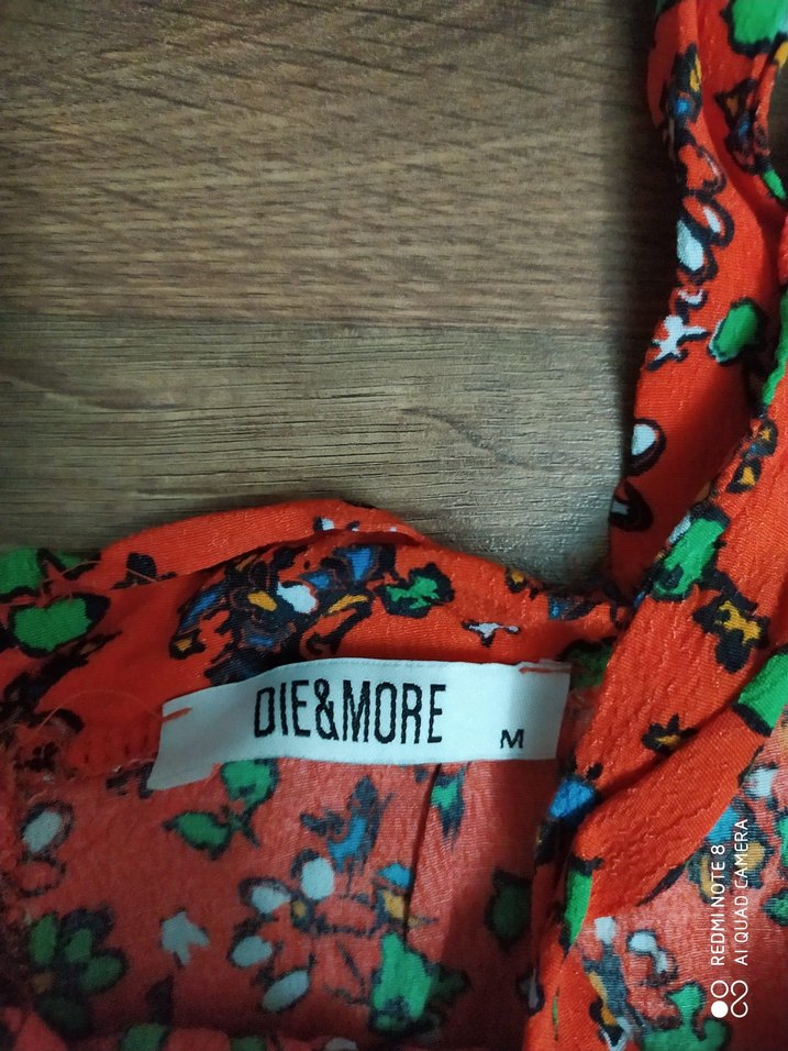 Renkli Desenli Kolsuz Mini Bluz - Görsel 4