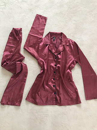 s Beden Saten pijama takımı