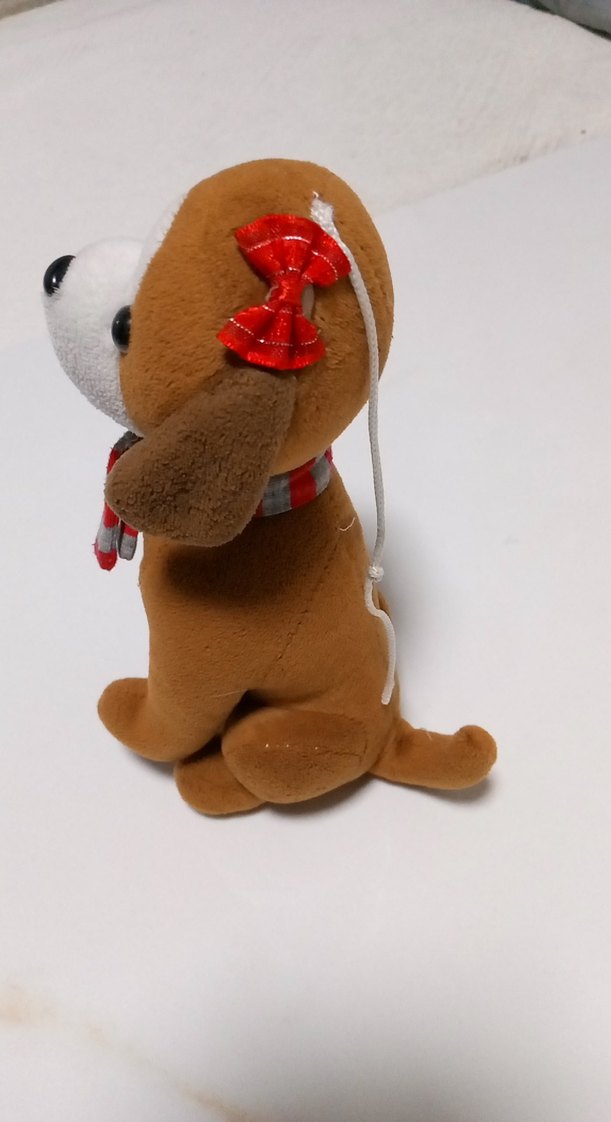 Kahverengi Fularlı Peluş Köpek Oyuncak - Görsel 2