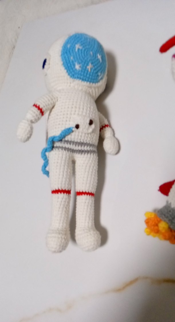 Renkli Beyaz Amigurumi Astronot ve Uzay Araçları - Görsel 5