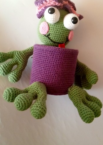 Örgü Kurbağa Kalemlik - Görsel 4