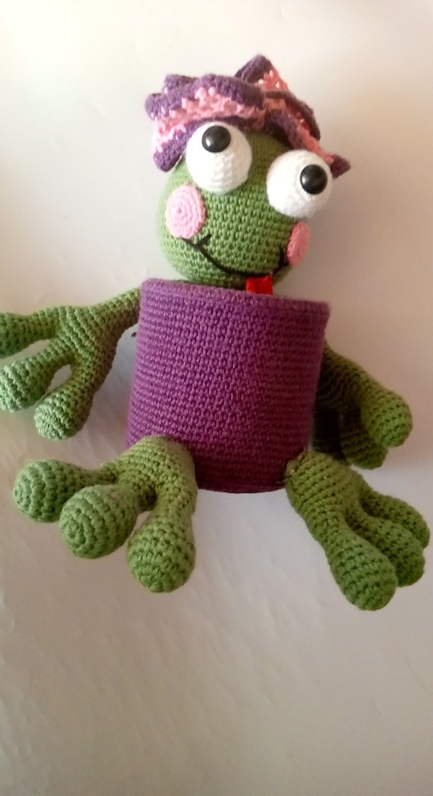 Örgü Kurbağa Kalemlik - Görsel 4