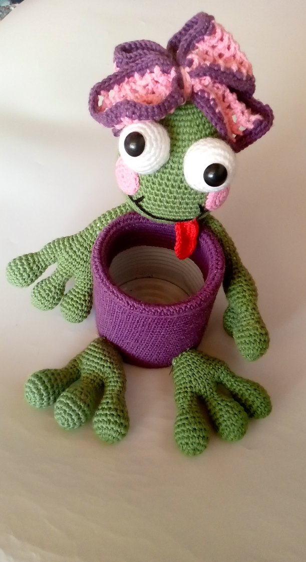 Örgü Kurbağa Kalemlik - Görsel 2