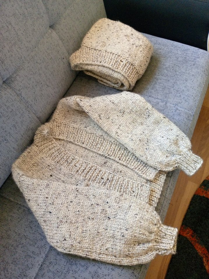 Bohem Midi Bej Kadın Örgü Krop Hırka - Görsel 3