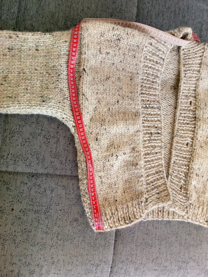 Bohem Midi Bej Kadın Örgü Krop Hırka - Görsel 4