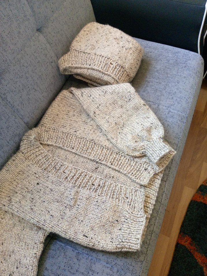 Bohem Midi Bej Kadın Örgü Krop Hırka - Görsel 2