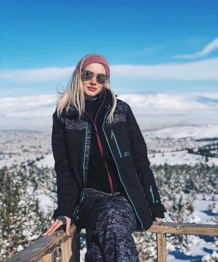 Fermuarlı Siyah Kadın Kayak Ve Snowboard Takımı - Görsel 2