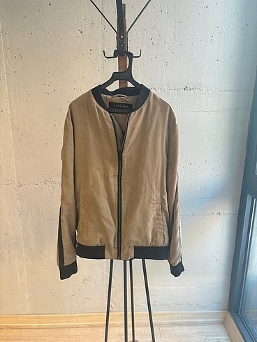 zara man süet dokulu bomber erkek ceket