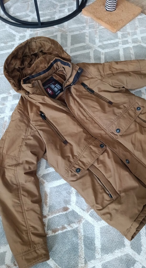 Kemerli Kahverengi Erkek  Mont - Görsel 2