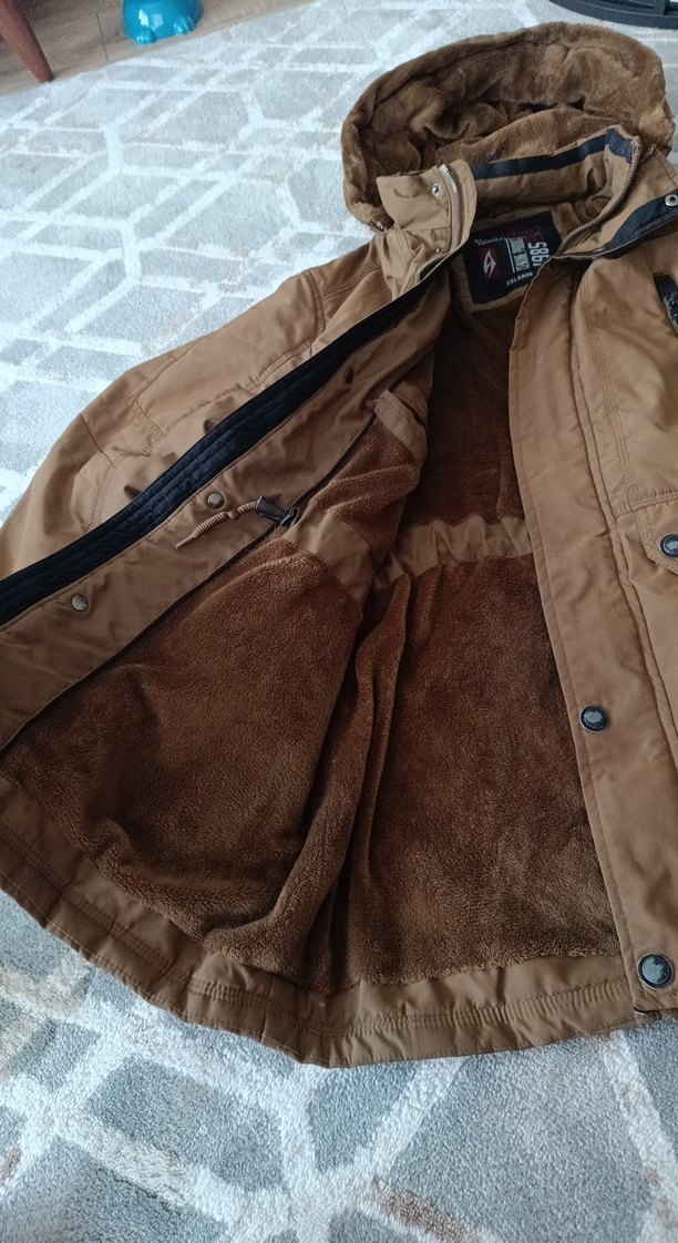 Kemerli Kahverengi Erkek  Mont - Görsel 4