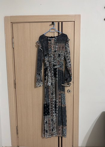 Bohem Tarz Çok Renkli Uzun Elbise