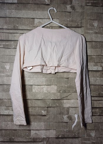 Bej Kız çocuk Bolero, Uzun Kollu, Düğmeli - Görsel 2