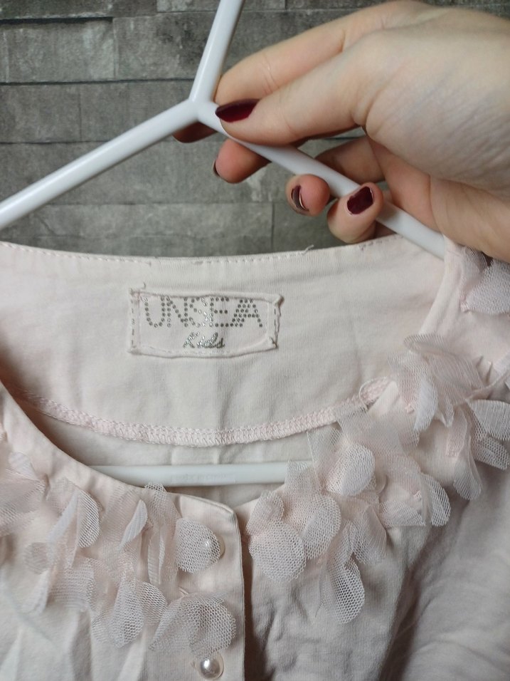 Bej Kız çocuk Bolero, Uzun Kollu, Düğmeli - Görsel 3