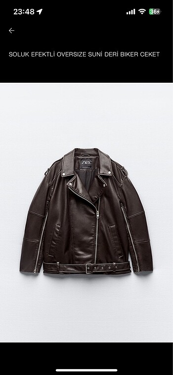 Oversize Biker Ceket