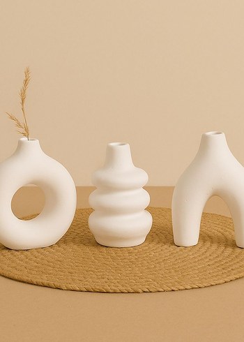 H&M Muadili Vazo & Hasır Supla Takımı
