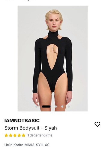 IAMNOTBASIC Siyah Bodysuit - Görsel 2