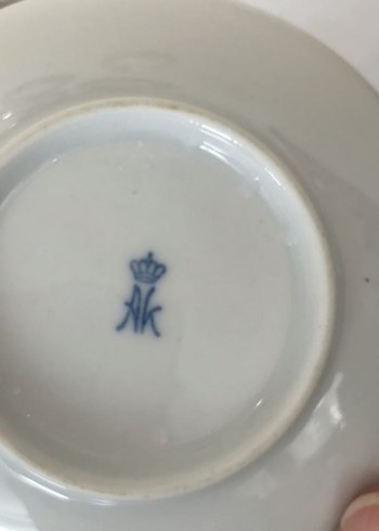 Antika Alman bavaria. Beyaz Altın Desenli lokumluk. - Görsel 5