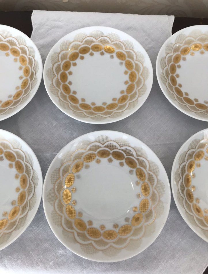 Antika Alman bavaria. Beyaz Altın Desenli lokumluk. - Görsel 4