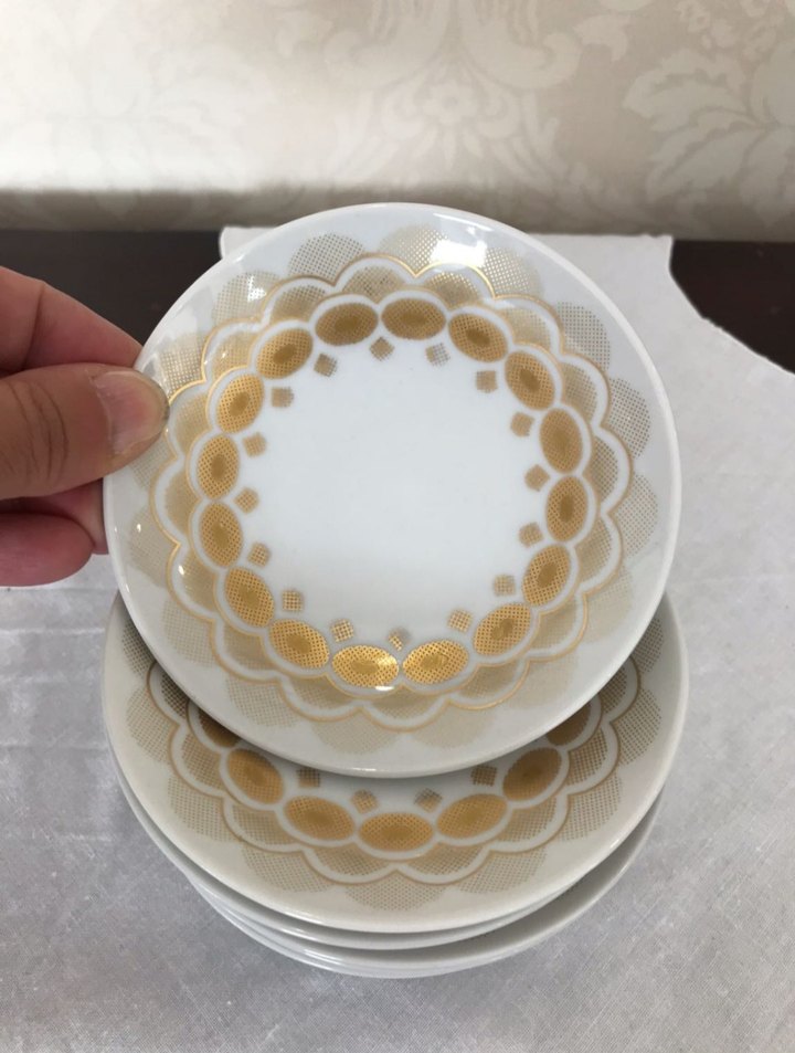 Antika Alman bavaria. Beyaz Altın Desenli lokumluk. - Görsel 3