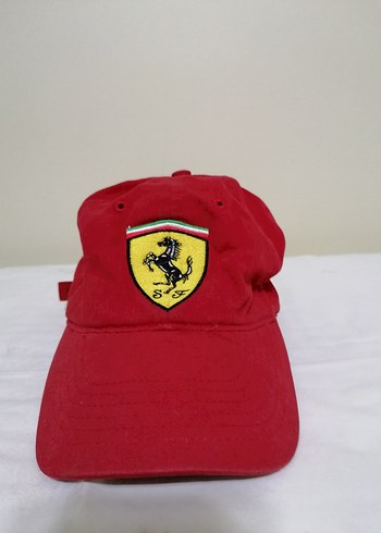 Kırmızı Ferrari Offıcıal Product Nakışlı Erkek Şapka - Görsel 2