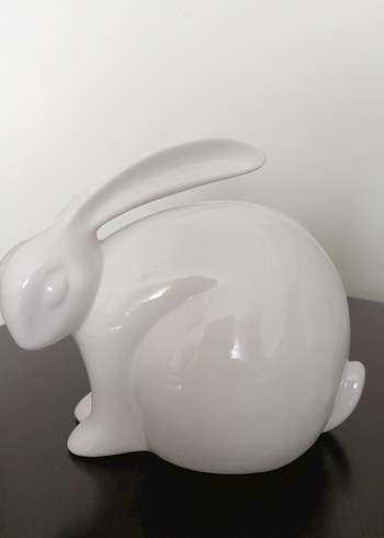 Beyaz Tavşan Figürleri biblo Seti - Görsel 3