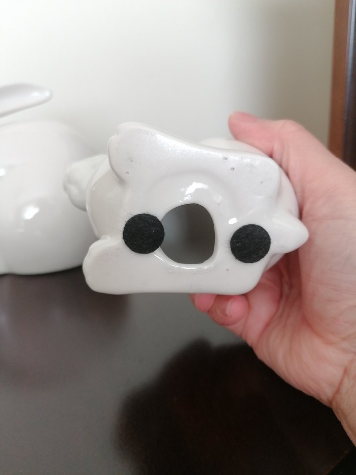 Beyaz Tavşan Figürleri biblo Seti - Görsel 4