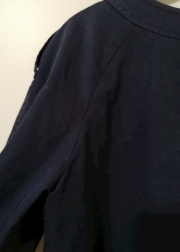 Yargıcı Düğmeli lacivert Midi Kadın Ceket - Görsel 7