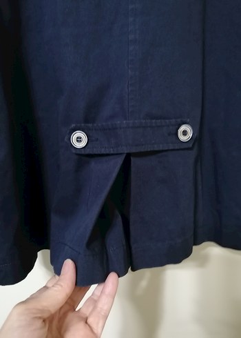 Yargıcı Düğmeli lacivert Midi Kadın Ceket - Görsel 8