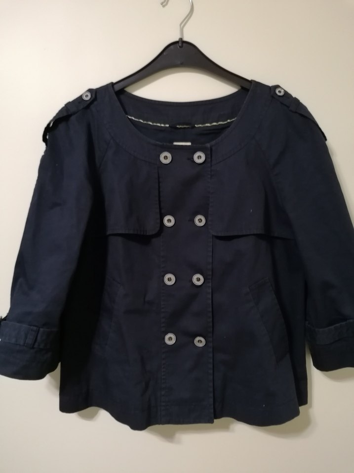 Yargıcı Düğmeli lacivert Midi Kadın Ceket - Görsel 2