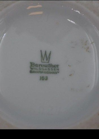 Antika Alman bavaria Pastel Çiçek Desenli Beyaz Vazo - Görsel 4