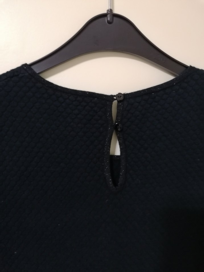 United colors of benetton lacivert kısa kollu Midi penye Elbise - Görsel 4