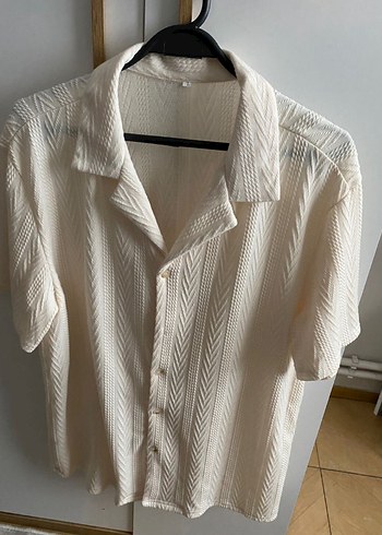 Düğmeli Beyaz Erkek Bohem Takım - Görsel 3