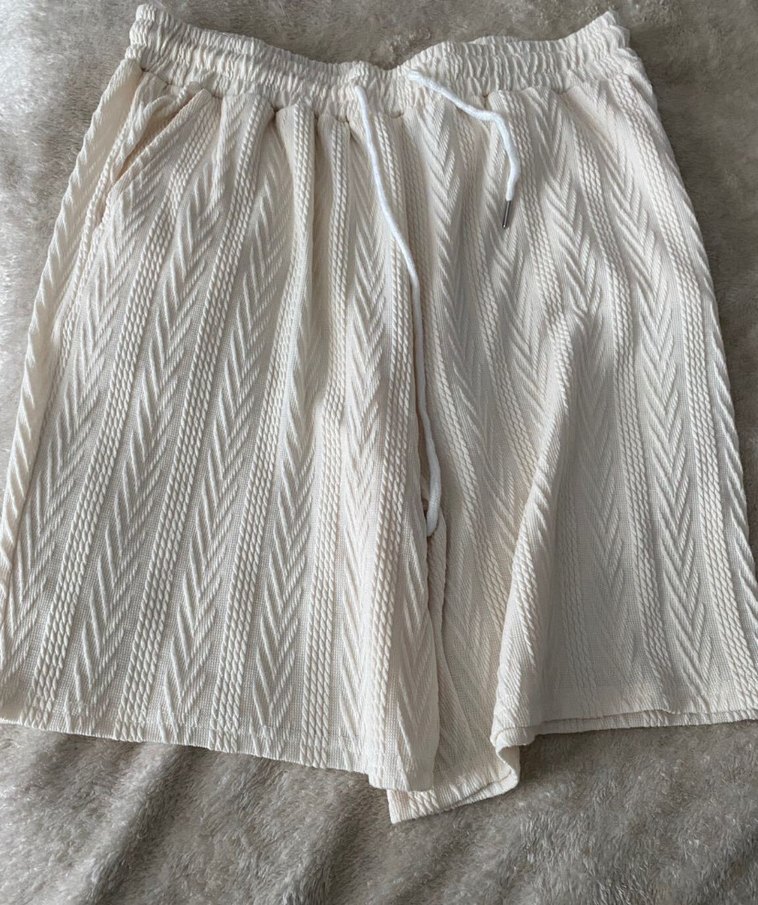 Düğmeli Beyaz Erkek Bohem Takım - Görsel 4