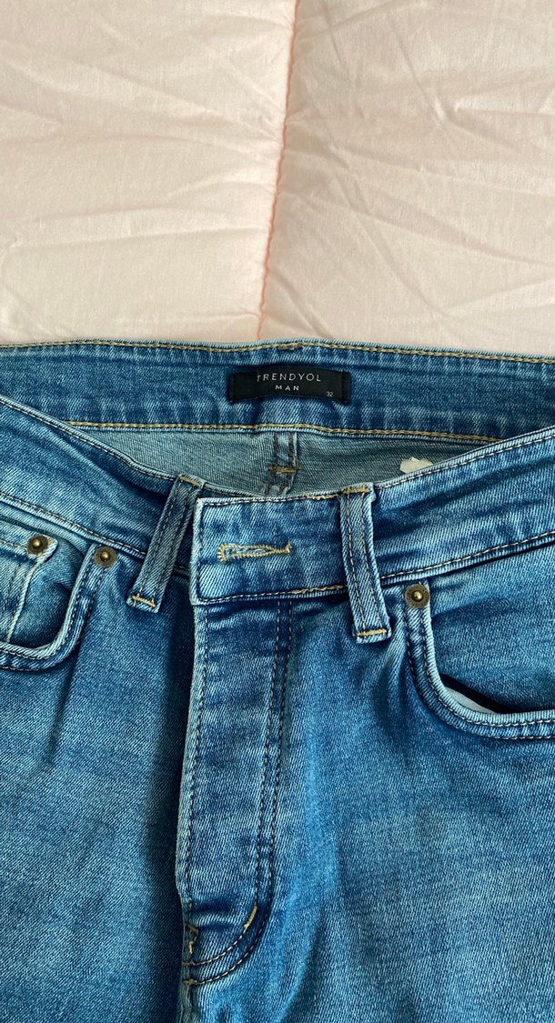 Mavi erkek Denim Pantolon - Görsel 3