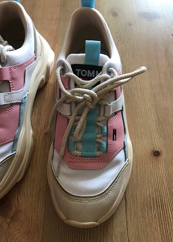 Tommy Hilfiger Pembe Platform Topuklu Bağcıklı Spor Ayakkabı
