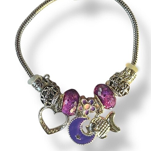 Gümüş Renk Karışık Figürlü Pandora Bileklik - Görsel 2