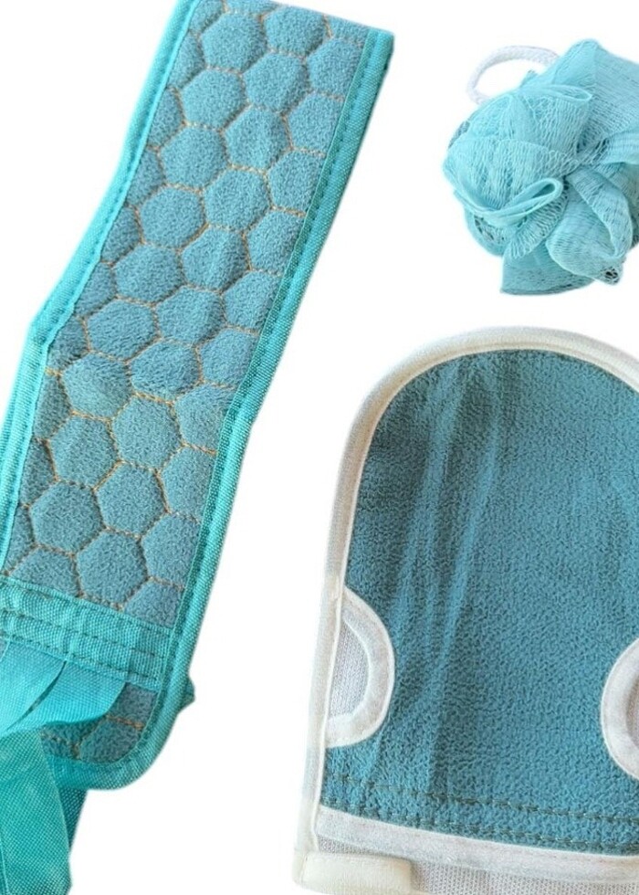 Mavi Renk Kese/ Sırt Kesesi/ Lif Seti - Görsel 2