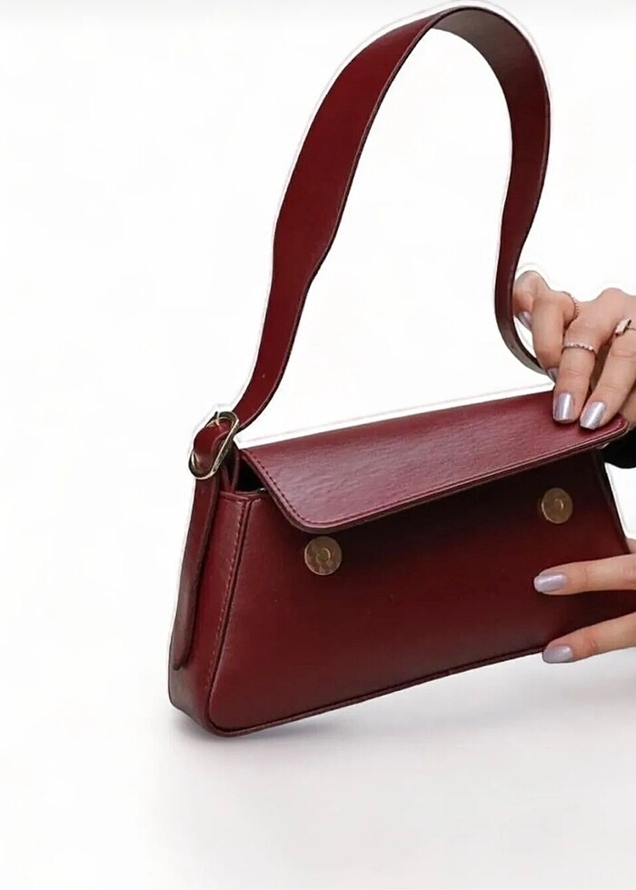 Bordo ayarlanabilir askılı baget çanta - Görsel 2