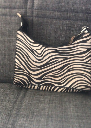 Zebra Desenli Kadın Omuz Çantası