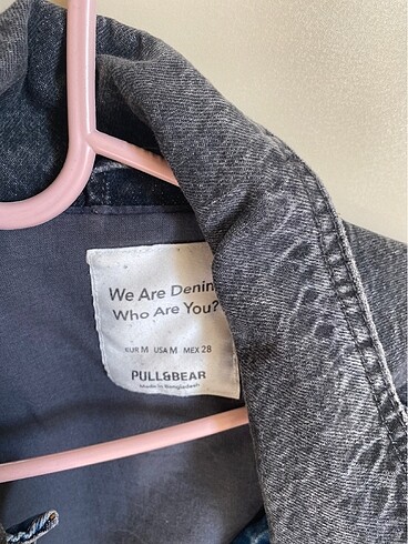 Pull and Bear İki renkli kot ceket