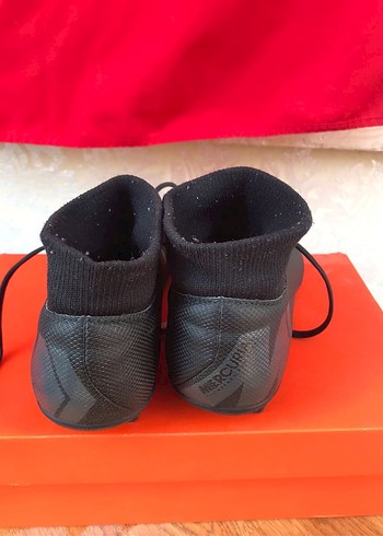 Siyah Erkek Futbol Ayakkabısı Velcro Bantlı - Görsel 5