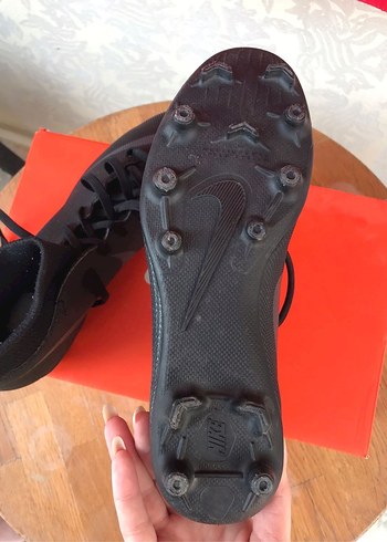 Siyah Erkek Futbol Ayakkabısı Velcro Bantlı - Görsel 6