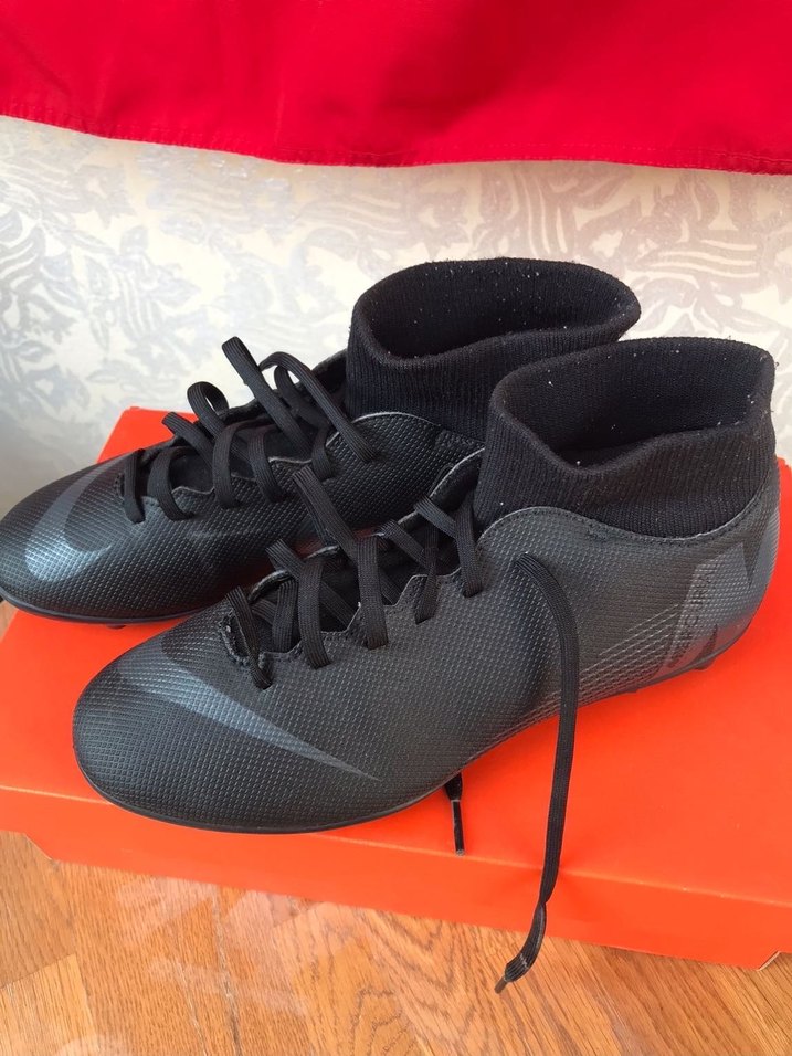 Siyah Erkek Futbol Ayakkabısı Velcro Bantlı - Görsel 2