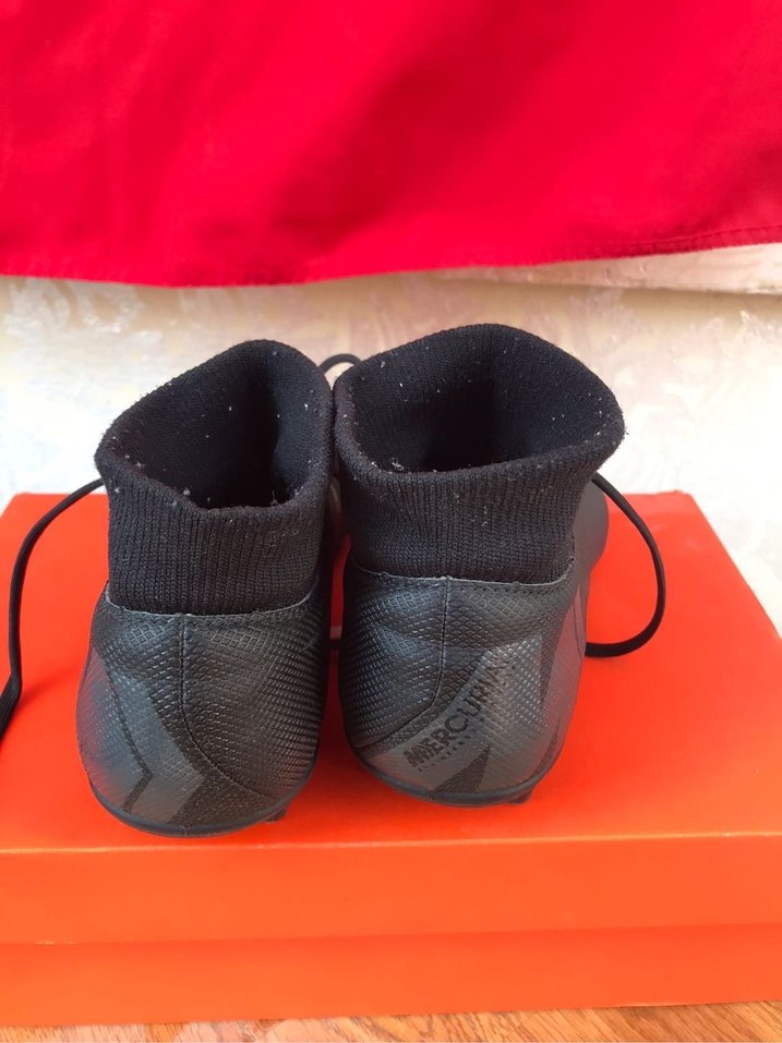 Siyah Erkek Futbol Ayakkabısı Velcro Bantlı - Görsel 5