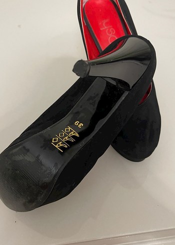 Kadın Siyah Rugan Stiletto Topuklu Ayakkabı - Görsel 4